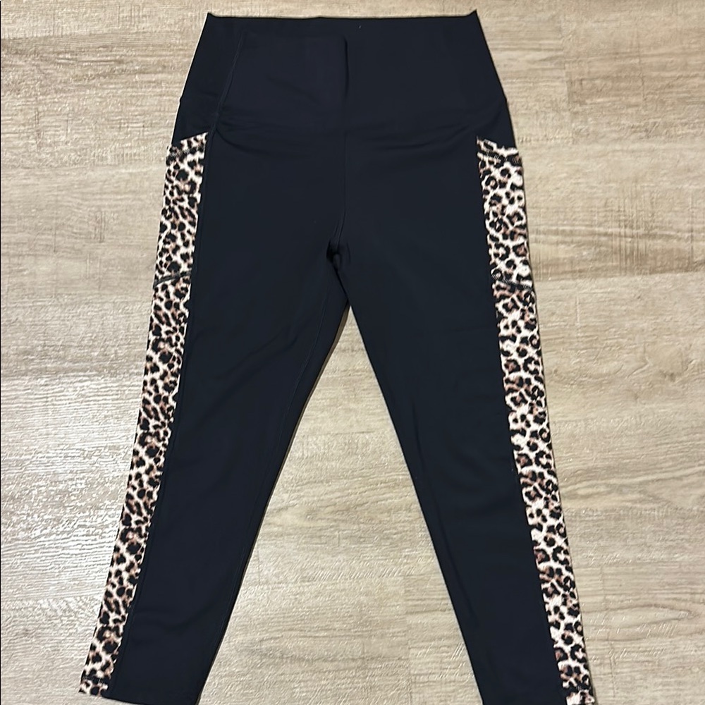 Leopard Print Black Leggings